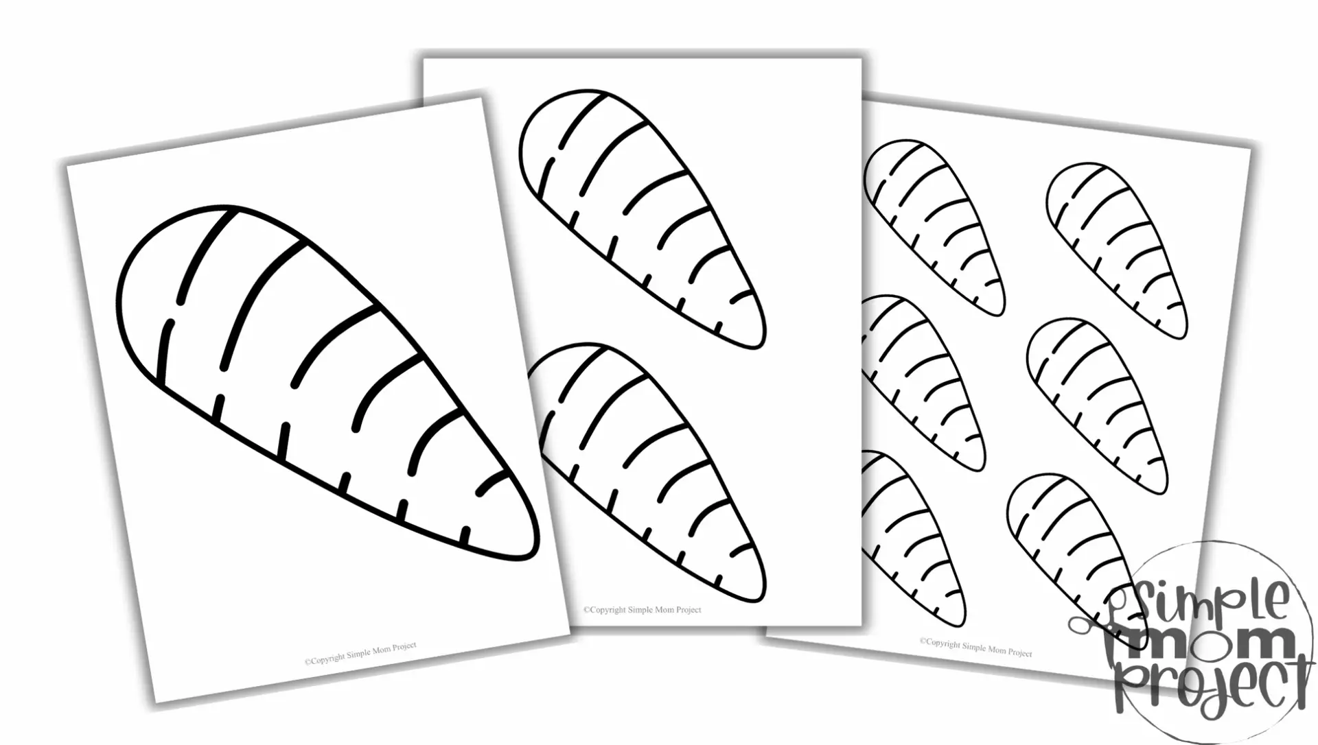 free snowman nose (carrot) printable for kids' winter crafts